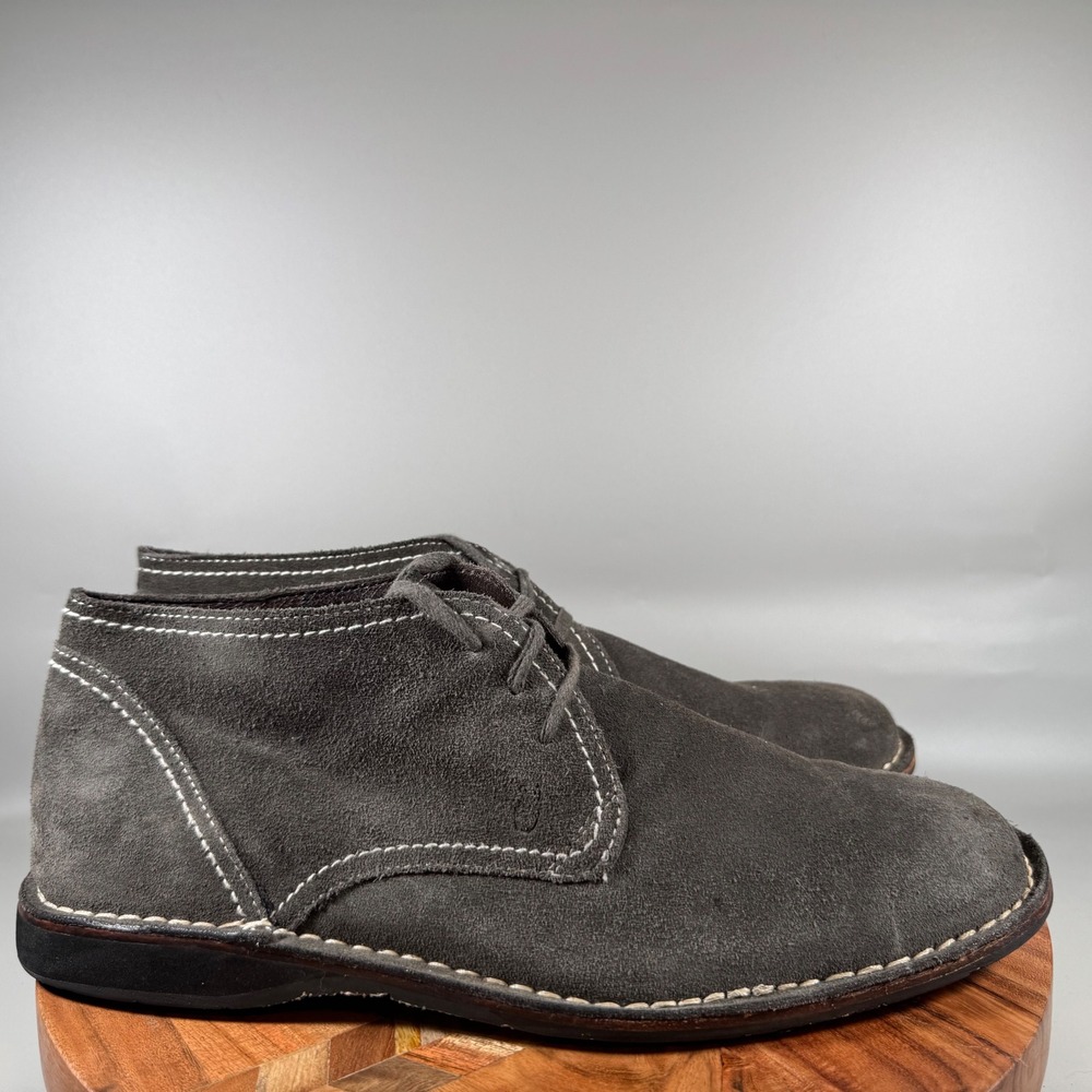 John Varvatos USA Chukka Boots Mens 13M Grey Suede Lace Up Desert Boots